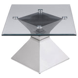 Jenny 2-piece Rectangular Coffee and End Table Set Chrome - Tampa Furniture Outlet