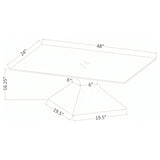 Jenny Glass Top Stainless Steel Coffee Table Chrome - Tampa Furniture Outlet