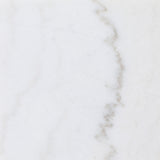 Jonelle Round Glass Top End Table White Marble Shelf Gold - Tampa Furniture Outlet