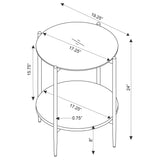 Jonelle 2-piece Round Coffee and End Table Set Gold - Tampa Furniture Outlet