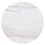 Jason Round White Marble Top Side End Table Charcoal - Tampa Furniture Outlet