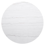 Jason Round White Marble Top Coffee Table Charcoal - Tampa Furniture Outlet