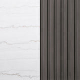 Jason Round White Marble Top Coffee Table Charcoal - Tampa Furniture Outlet