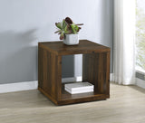 Frisco Square Engineered Wood Side End Table Dark Pine - Tampa Furniture Outlet