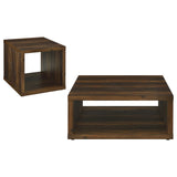 Frisco 2-piece Coffee and End Table Set Dark Pine - Tampa Furniture Outlet