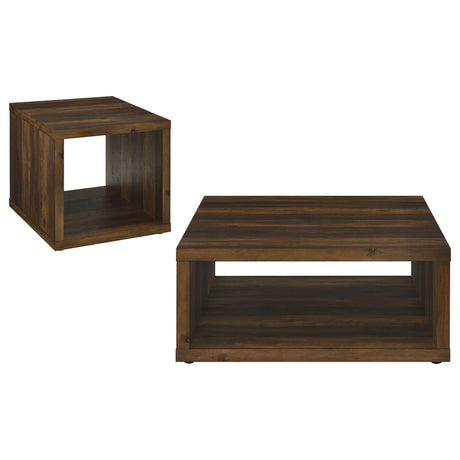Frisco 2-piece Coffee and End Table Set Dark Pine - Tampa Furniture Outlet
