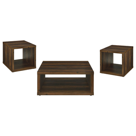 Frisco 3-piece Coffee and End Table Set Dark Pine - Tampa Furniture Outlet
