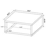Frisco Square Engineered Wood Coffee Table Dark Pine - Tampa Furniture Outlet
