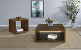 Frisco Square Engineered Wood Coffee Table Dark Pine - Tampa Furniture Outlet