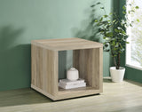 Frisco Square Engineered Wood Side End Table Distressed Pine - Tampa Furniture Outlet