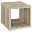 Tampa Furniture Outlet - Coaster - Frisco Square Engineered Wood Side End Table Distressed Pine - 710517