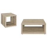 Frisco 2-piece Coffee and End Table Set Distressed Pine - Tampa Furniture Outlet