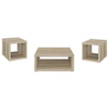 Frisco 3-piece Coffee and End Table Set Distressed Pine - Tampa Furniture Outlet