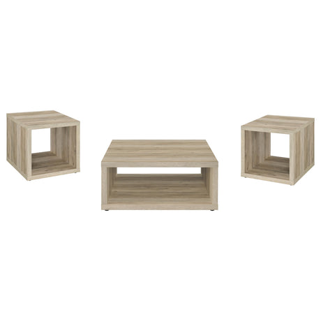 Frisco 3-piece Coffee and End Table Set Distressed Pine - Tampa Furniture Outlet