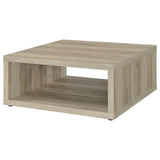 Frisco Square Engineered Wood Coffee Table Distressed Pine - Tampa Furniture Outlet