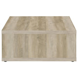 Frisco Square Engineered Wood Coffee Table Distressed Pine - Tampa Furniture Outlet