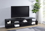 Cartmill 78-inch 2-tier TV Stand Media Console Black - Tampa Furniture Outlet
