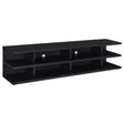 Tampa Furniture Outlet - Coaster - Cartmill 78-inch 2-tier TV Stand Media Console Black - 710533
