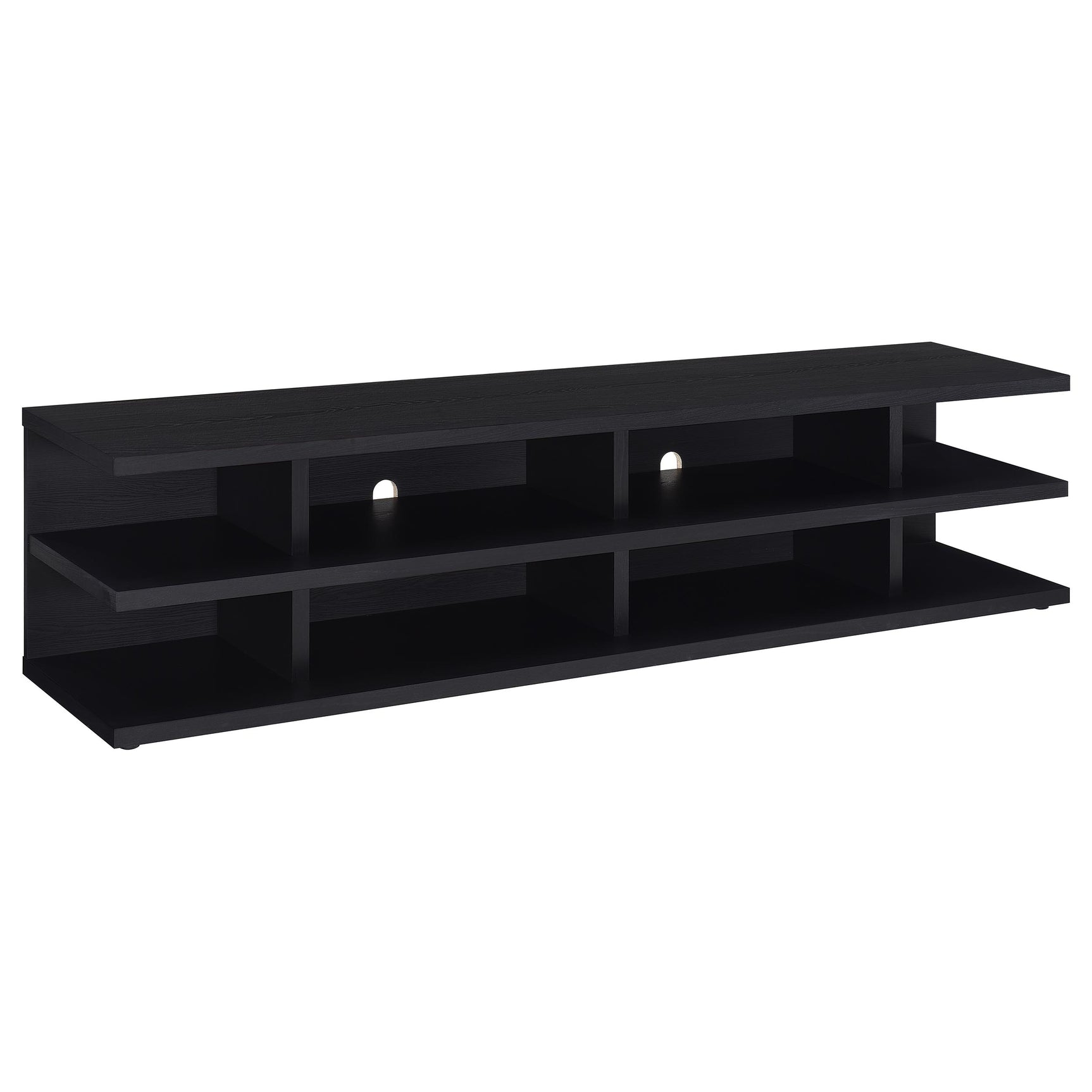 Tampa Furniture Outlet - Coaster - Cartmill 78-inch 2-tier TV Stand Media Console Black - 710533