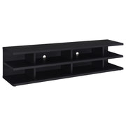 Tampa Furniture Outlet - Coaster - Cartmill 78-inch 2-tier TV Stand Media Console Black - 710533