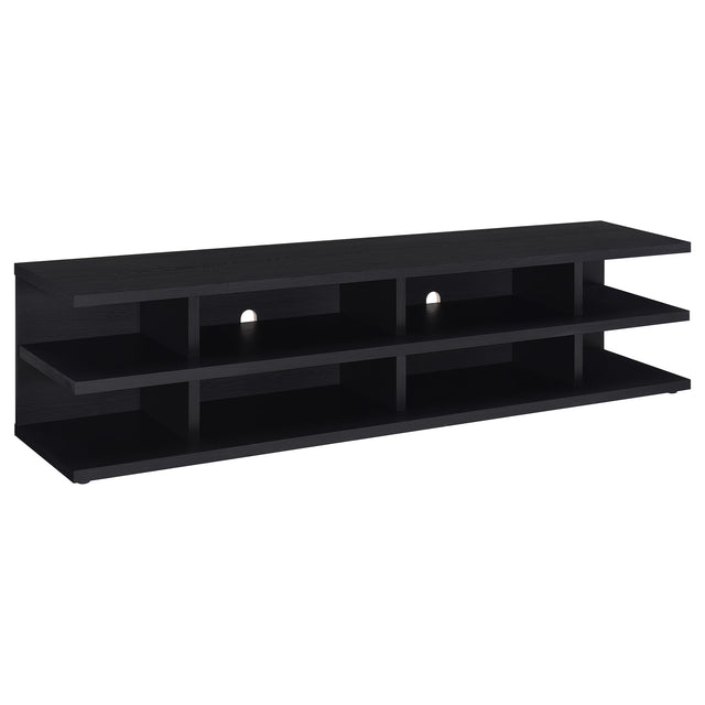 Tampa Furniture Outlet - Coaster - Cartmill 78-inch 2-tier TV Stand Media Console Black - 710533