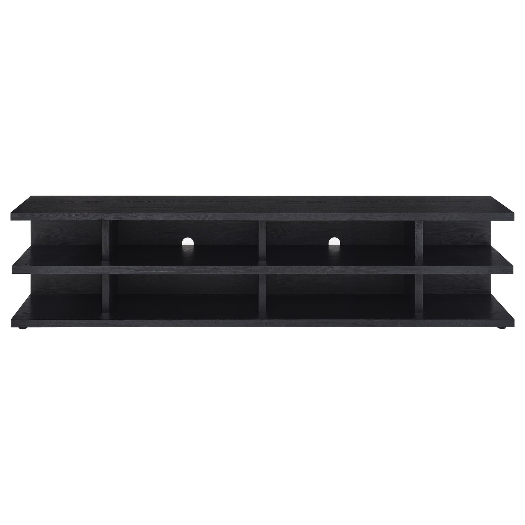 Cartmill 78-inch 2-tier TV Stand Media Console Black - Tampa Furniture Outlet