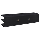 Cartmill 78-inch 2-tier TV Stand Media Console Black - Tampa Furniture Outlet