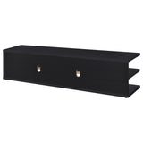 Cartmill 78-inch 2-tier TV Stand Media Console Black - Tampa Furniture Outlet