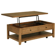 Tampa Furniture Outlet - Coaster - Payne 48-inch Mobile Lift Top Coffee Table Distressed Brown - 710545