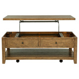 Payne 48-inch Mobile Lift Top Coffee Table Distressed Brown