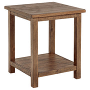 Tampa Furniture Outlet - Coaster - Payne Wood End Table with Shelf Distressed Brown - 710546