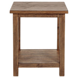 Payne Wood End Table with Shelf Distressed Brown - Tampa Furniture Outlet