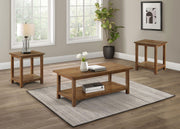 Tampa Furniture Outlet - Coaster - Payne 3-piece Coffee and End Table Set Distressed Brown - 710548-S3A