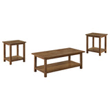 Payne 3-piece Coffee and End Table Set Distressed Brown - Tampa Furniture Outlet
