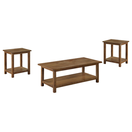 Payne 3-piece Coffee and End Table Set Distressed Brown - Tampa Furniture Outlet