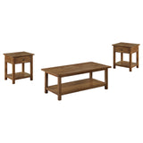 Payne 3-piece Coffee and 1-drawer End Table Set Brown - Tampa Furniture Outlet