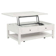 Tampa Furniture Outlet - Coaster - Payne 48-inch Mobile Lift Top Coffee Table Distressed White - 710555