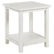 Tampa Furniture Outlet - Coaster - Payne Wood End Table with Shelf Distressed White - 710556