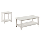 Payne 2-piece Coffee and End Table Set Distressed White - Tampa Furniture Outlet