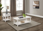 Tampa Furniture Outlet - Coaster - Payne 2-piece Coffee and 1-drawer End Table Set White - 710558-S2