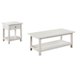 Payne 2-piece Coffee and 1-drawer End Table Set White - Tampa Furniture Outlet
