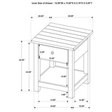 Payne 2-piece Coffee and 1-drawer End Table Set White - Tampa Furniture Outlet
