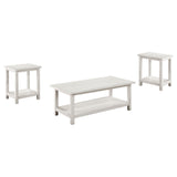 Payne 3-piece Coffee and End Table Set Distressed White - Tampa Furniture Outlet