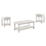 Payne 3-piece Coffee and 1-drawer End Table Set White - Tampa Furniture Outlet
