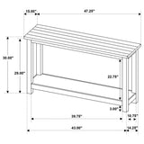 Payne Wood Entryway Sofa Console Table White - Tampa Furniture Outlet