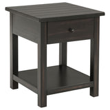 Tampa Furniture Outlet - Coaster - Payne 1-drawer Wood End Table with Shelf Distressed Java - 710567