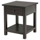 Payne 1-drawer Wood End Table with Shelf Distressed Java - Tampa Furniture Outlet