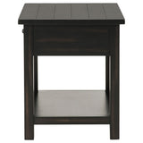 Payne 1-drawer Wood End Table with Shelf Distressed Java - Tampa Furniture Outlet