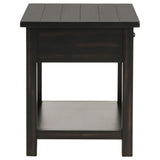 Payne 1-drawer Wood End Table with Shelf Distressed Java - Tampa Furniture Outlet