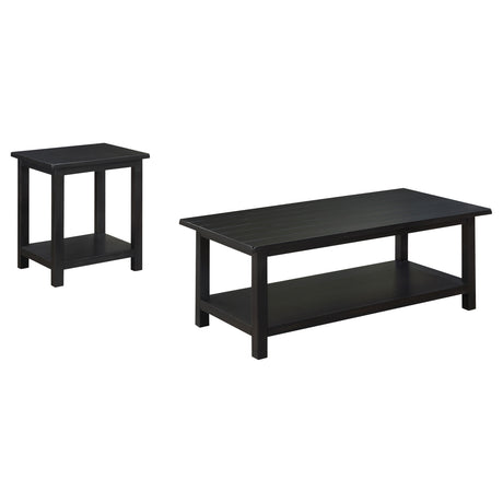 Payne 2-piece Coffee and End Table Set Distressed Java - Tampa Furniture Outlet